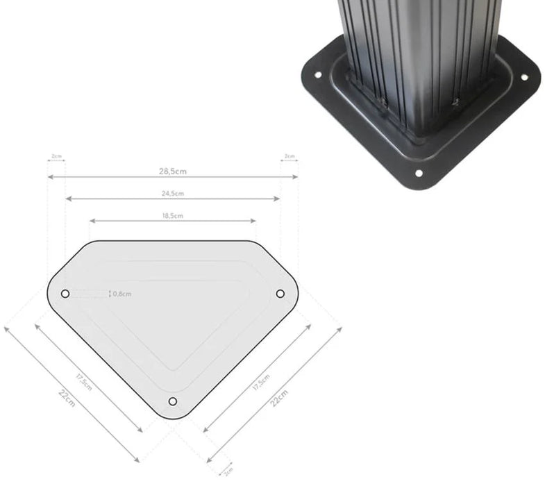 Aluminium Grill Pavillon Messina 68 | Anthrazit | 179x292x262 cm