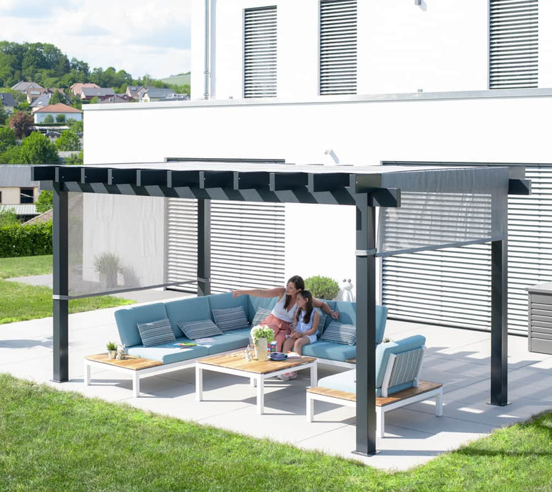 Aluminium Pavillon Yamba Pergola 1016 | Anthrazit | 495x295x253 cm