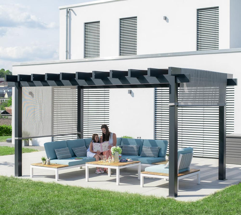 Aluminium Pavillon Yamba Pergola 1016 | Anthrazit | 495x295x253 cm