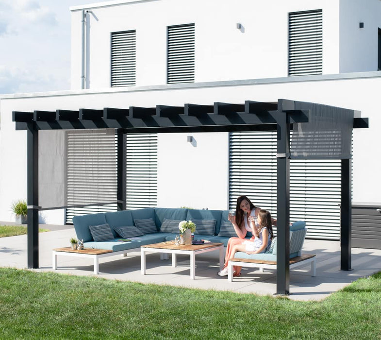 Aluminium Pavillon Yamba Pergola 1016 | Anthrazit | 495x295x253 cm