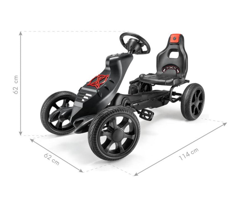 Go-Kart Venom | Schwarz | 114x62x62 cm