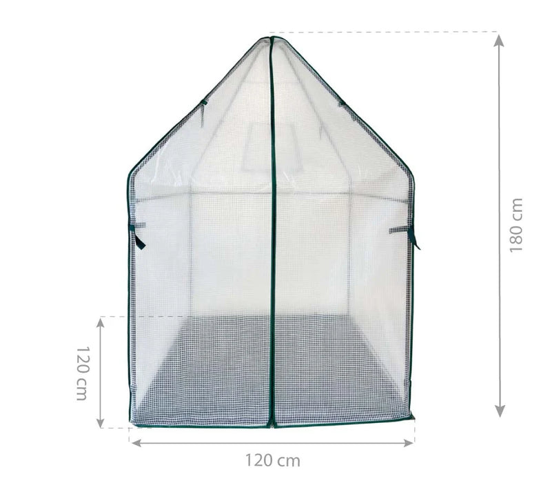 Überwinterungszelt & Foliengewächshaus Chili | Weiß | 120x120x180 cm