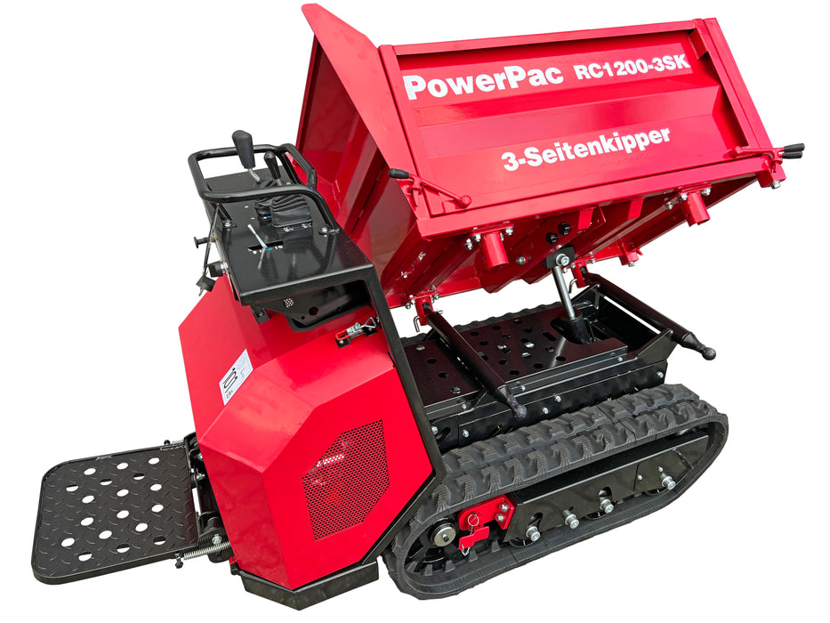 PowerPac Raupen-Dumper Dreiseitenkipper Typ RC1200DS-3SK Diesel