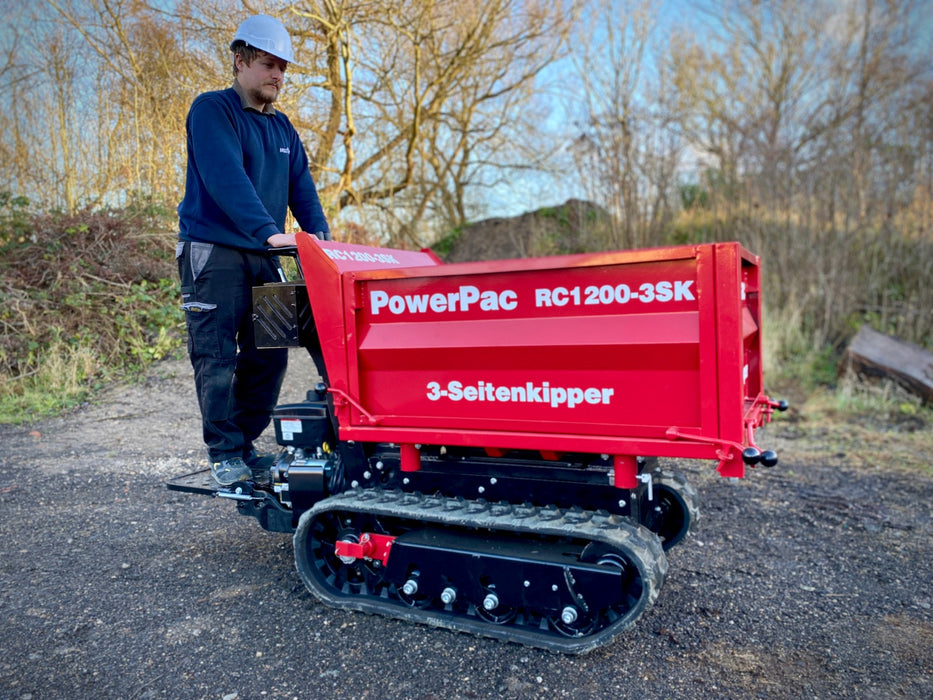 PowerPac Raupen-Dumper Dreiseitenkipper Typ RC1200DS-3SK Diesel