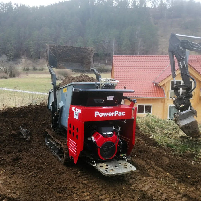 PowerPac Raupen-Dumper Dreiseitenkipper Typ RC1200DS-3SK Diesel