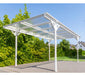 Aluminium Flachdach Carport Helsinki weiß 503x305 cm - werkzeugprofi24.at