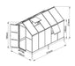 Aluminium Gewächshaus Dorado 6 m² weiss 190x314 cm - werkzeugprofi24.at