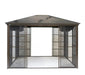 Aluminium Pavillon Castel 10x12 inkl. Sonnenschutz bronze 362x298x283 cm - werkzeugprofi24.at