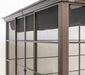 Aluminium Pavillon Castel 10x12 inkl. Sonnenschutz bronze 362x298x283 cm - werkzeugprofi24.at