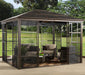 Aluminium Pavillon Castel 10x12 inkl. Sonnenschutz bronze 362x298x283 cm - werkzeugprofi24.at