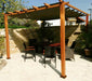 Aluminium Pavillon Florida 11x11 inkl. Sonnensegel Holzoptik 350x350x235 cm - werkzeugprofi24.at