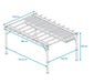 Aluminium Pavillon Gazebo Florenz 11x16 inkl. Sonnensegel weiss 350x505x236 cm - werkzeugprofi24.at