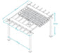 Aluminium Pavillon Gazebo Florida 11x11 inkl. Sonnensegel weiss 350x350x235 cm - werkzeugprofi24.at