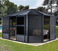 Aluminium Pavillon Wintergarten Charleston 12x15 grau 384x489x281 cm - werkzeugprofi24.at