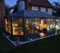 Aluminium Pavillon Wintergarten Charleston 12x15 grau 384x489x281 cm - werkzeugprofi24.at