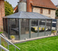 Aluminium Pavillon Wintergarten Charleston 12x15 grau 384x489x281 cm - werkzeugprofi24.at