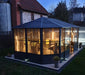 Aluminium Pavillon Wintergarten Charleston 12x18 grau 384x594x281 cm - werkzeugprofi24.at