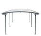 Aluminium Runddach Carport Bergen grau 505x300 cm - werkzeugprofi24.at