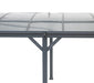 Aluminium Runddach Carport Bergen grau 505x300 cm - werkzeugprofi24.at