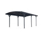 Aluminium Runddach Carport Stockholm grau 576x300 cm - werkzeugprofi24.at