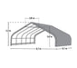 Folien Weidezelt Zeltgarage Run-In-Shed 40,9m² grün 610x670x320 cm - werkzeugprofi24.at