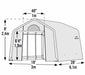 Foliengewächshaus 18,3 m² weiß 610x300 cm - werkzeugprofi24.at