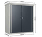 Gartenschrank Geräte Aufbewahrung Guardian D63 grau 98x172x187 cm - werkzeugprofi24.at