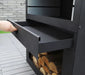 Grillkamin Terrassenofen Gartenkamin schwarz 70x41x229 cm - werkzeugprofi24.at