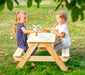 Holz Kinder Picknicktisch Spieltisch inkl. Waschbecken natur - werkzeugprofi24.at