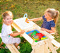 Holz Kinder Picknicktisch Spieltisch inkl. Waschbecken natur - werkzeugprofi24.at