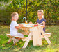 Holz Kinder Picknicktisch Spieltisch inkl. Waschbecken natur - werkzeugprofi24.at