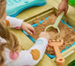 Holz Kindersitzgruppe Spieltisch inkl. Waschbecken & Sandkasten natur - werkzeugprofi24.at