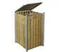 Holz Mülltonnenbox für 3 Mülltonnen 240 Liter natur 80x209x115 cm - werkzeugprofi24.at