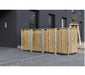 Holz Mülltonnenbox für 4 Mülltonnen 140 Liter natur 63x241x115 cm - werkzeugprofi24.at