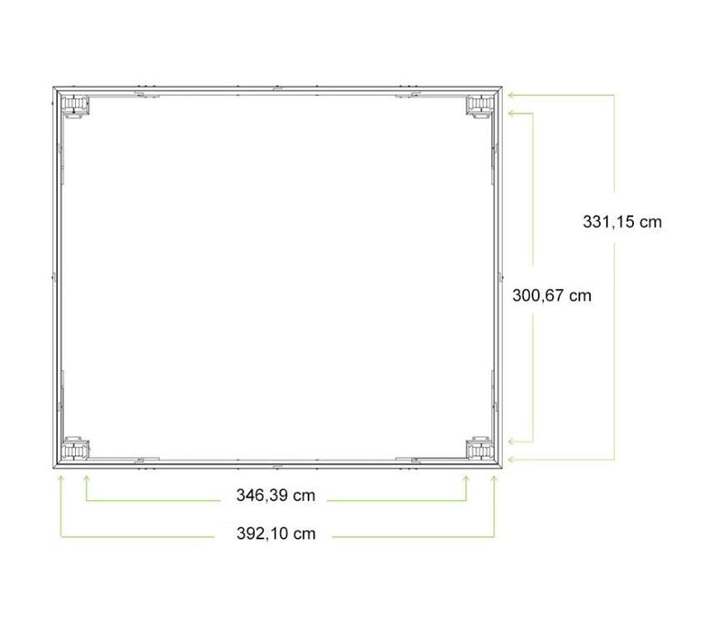 Holz Pavillon Devon 12x14 natur 427x366x317 cm - werkzeugprofi24.at