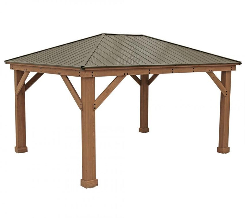 Holz Pavillon Devon 12x16 natur 490x371x315 cm - werkzeugprofi24.at