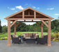 Holz Pavillon Yukon 14x12 natur 366x427x330 cm - werkzeugprofi24.at