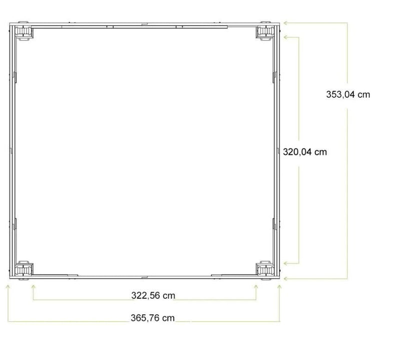 Holz Pavillon Yukon 14x12 natur 366x427x330 cm - werkzeugprofi24.at