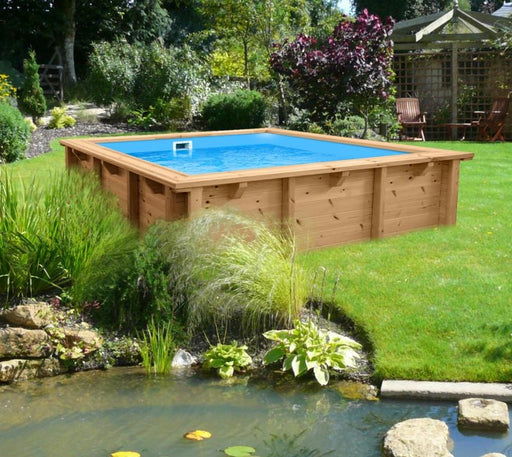 Holz Schwimmbad Bali Basic Set natur 210x210x78 cm - werkzeugprofi24.at