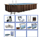 Holz Schwimmbad Bali Set 2 braun 840x490x136 cm inkl. Winterabdeckung - werkzeugprofi24.at