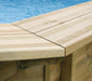 Holz Schwimmbad Bali Set 3 braun 840x490x136 cm inkl. 5 teiliges Zubehörpaket und Winterabdeckung - werkzeugprofi24.at