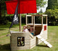 Holz Spielhaus Sandkasten Piratenschiff Galleon natur 272x171x206 cm - werkzeugprofi24.at