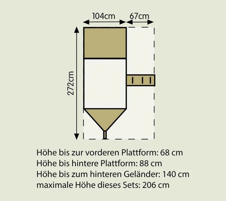 Holz Spielhaus Sandkasten Piratenschiff Galleon natur 272x171x206 cm - werkzeugprofi24.at