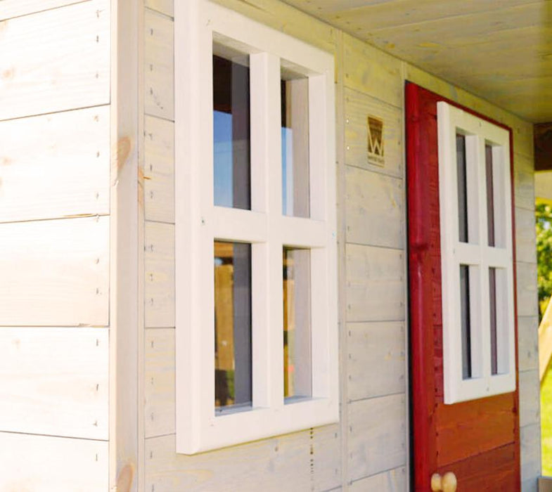 Holz Spielhaus Stelzenhaus Frosch inkl. Sandkasten und Rutsche - werkzeugprofi24.at