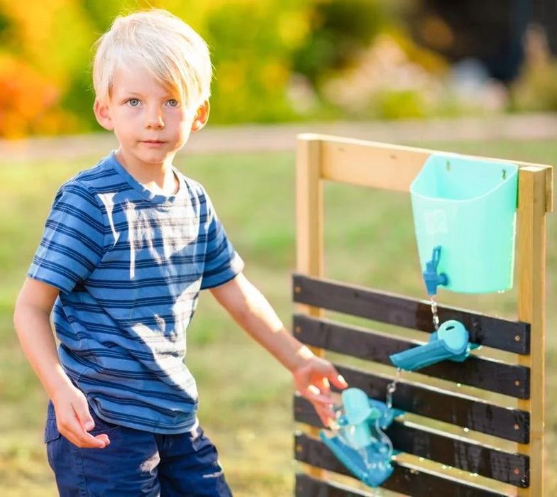 Holz Wasserspielwand Garten Wasserspiel Splash natur - werkzeugprofi24.at