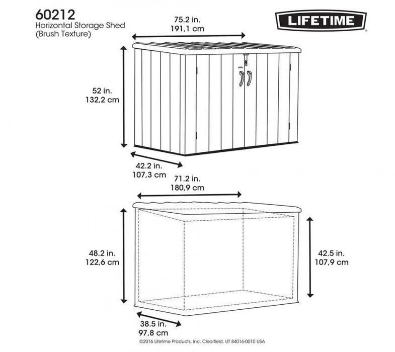 Kunststoff Gerätebox Aufbewahrungsbox Mülltonnenbox grau 107x191x132 cm - werkzeugprofi24.at