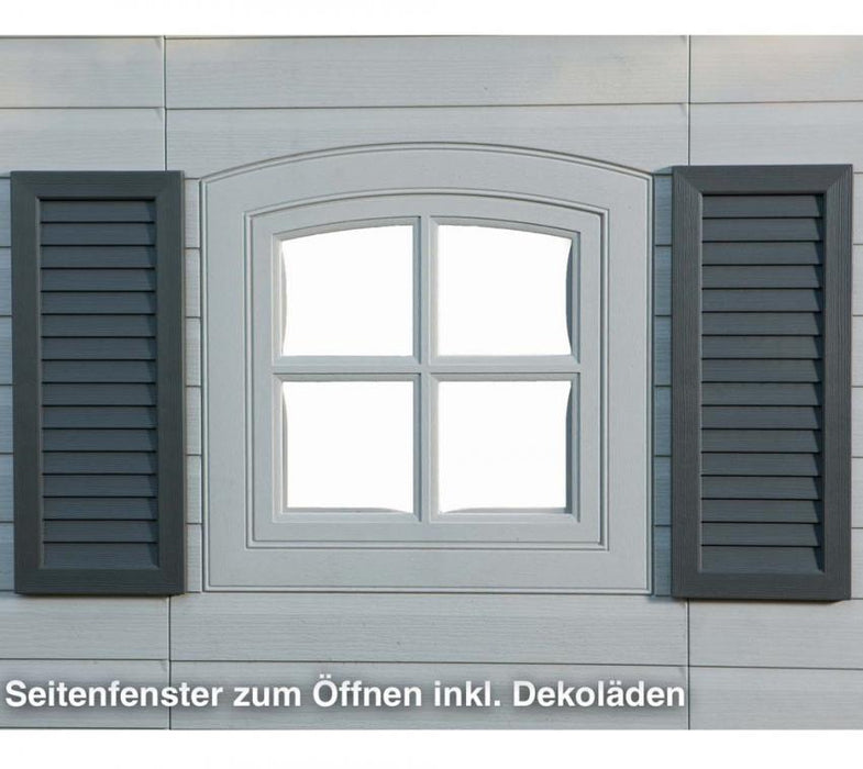 Kunststoff Gerätehaus Giant grau 609x244x244 cm - werkzeugprofi24.at