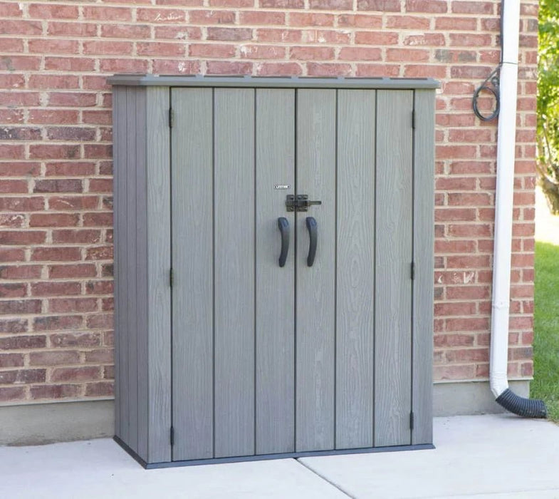 aufbewahrung grau Kunststoff Geräteschrank Aufbewahrung grau 70x136x172 cm