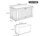 Kunststoff Kissen Aufbewahrungsbox Harmony 440 Liter grau 64x128x67 cm - werkzeugprofi24.at