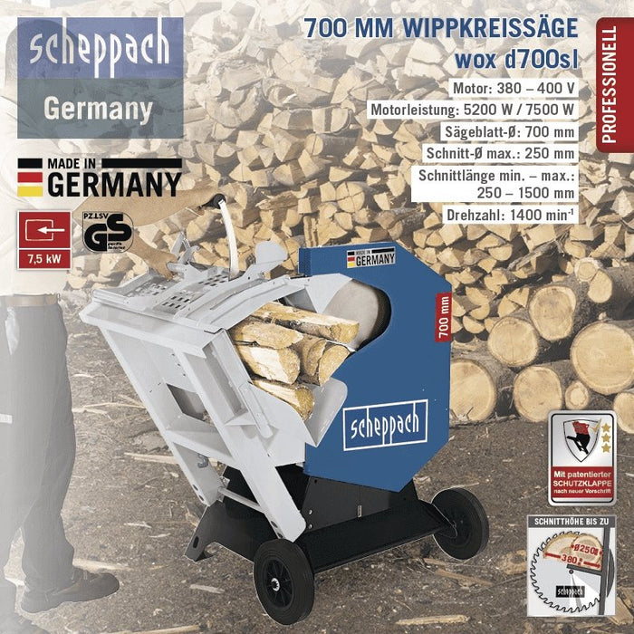 Made in Germany Wippkreissäge 700 mm inkl. patentierter Schutzklappe, Niederhalter & Direktantrieb - werkzeugprofi24.at